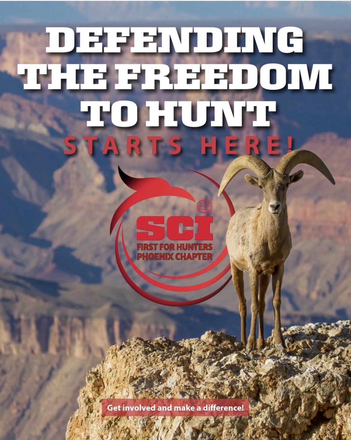 SCI social media creative about defending the freedom to hunt